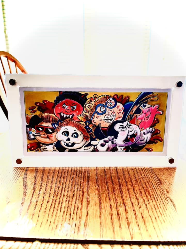 Acrylic Holder/Display/Frame For Triptych (triple) Sketch Cards - With Set Of Screws - White