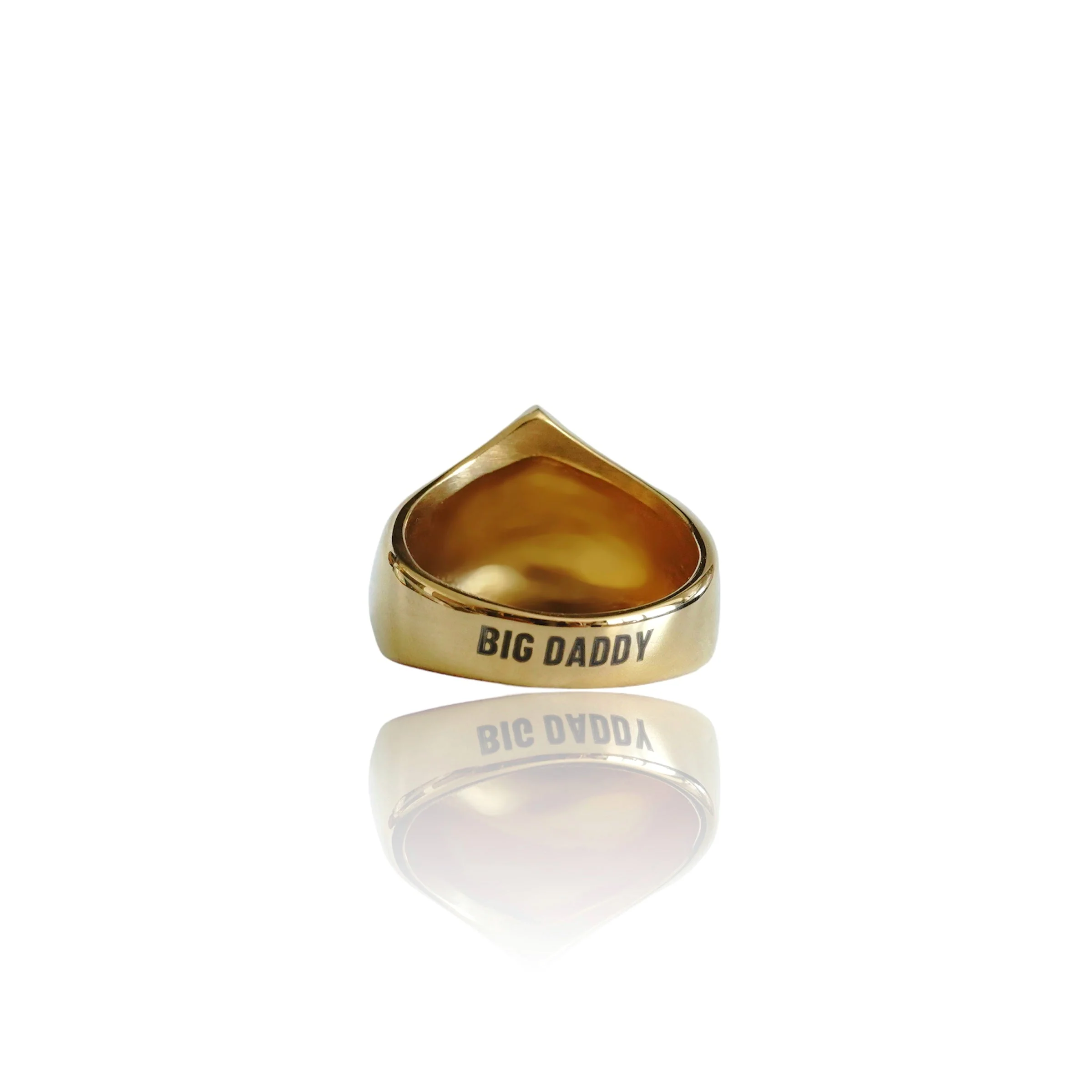 Big Daddy Bling Diamond Shape Gold Iced Out Ring