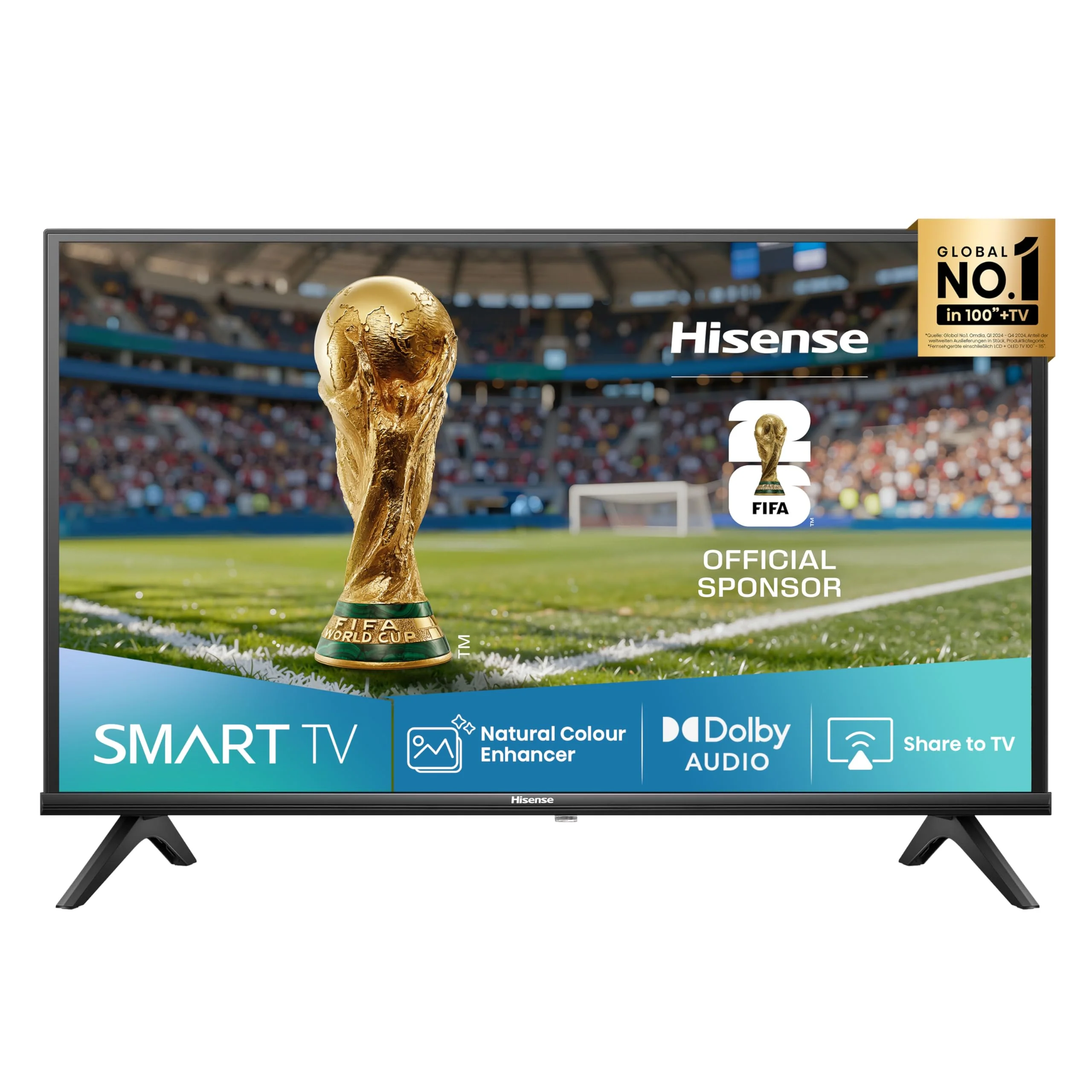 Hisense 40E4QT Fehrnseher, 40 Zoll, DLED, Smart TV, Game Mode, AI Sports Mode, Dolby Audio, Dolby MS12, DTS Virtual X, HDR10, HLG, Full HD, High Contrast, Rauschunterdrückung [2025]