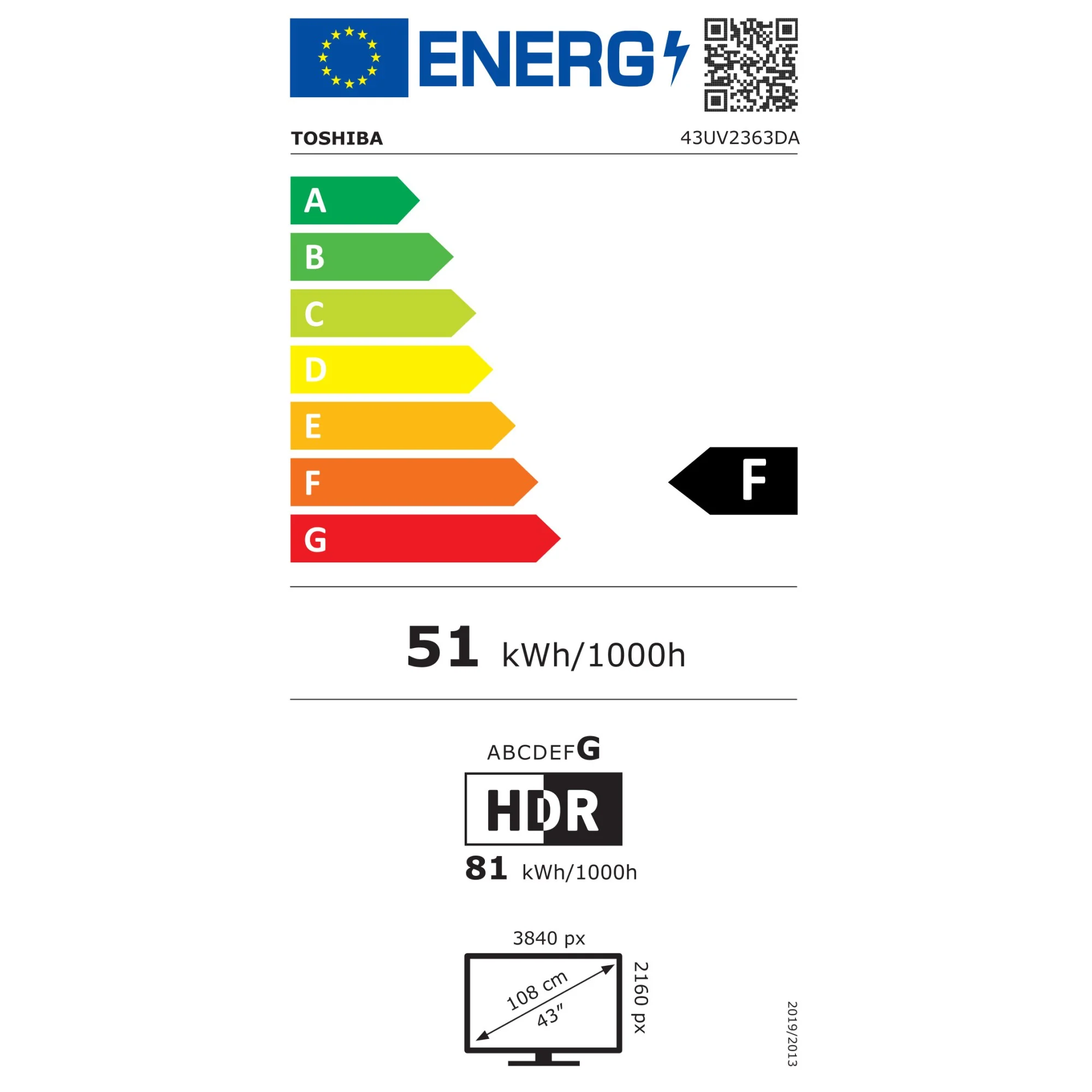 Toshiba TV 43 Zoll, 4K UHD, 43UV2363DA