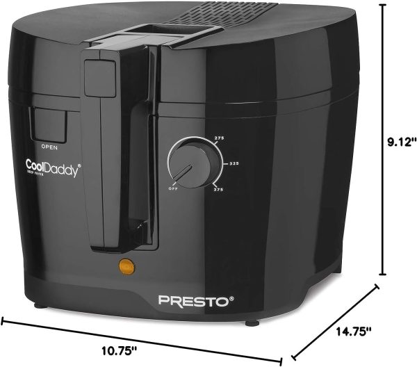05442 CoolDaddy Cool-touch Deep Fryer Black
