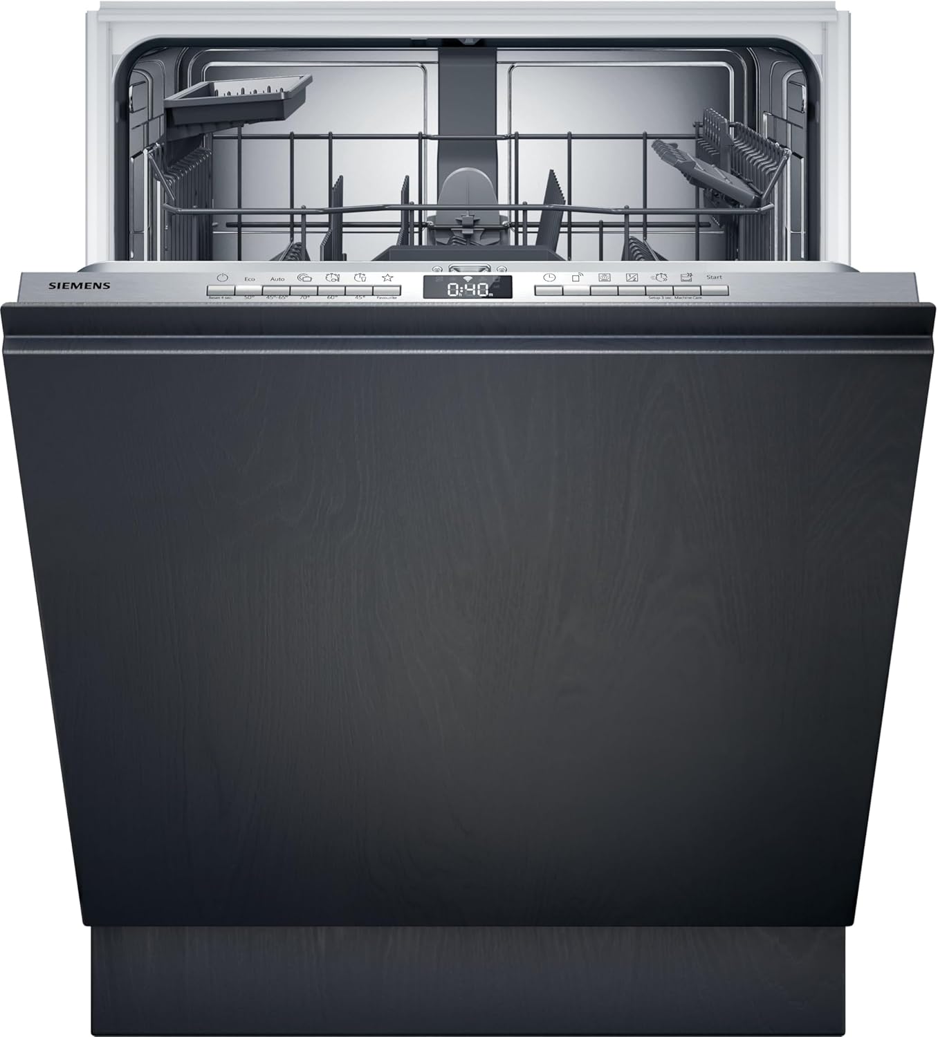 Siemens SN63EX06VE, iQ300 Smarter Geschirrspüler, Vollintegrierte Spülmaschine, 60 cm, Besteckschublade, Extra leise, varioSpeed, Automatische Türöffnung, Dreifach rackMatic, infoLight, intesiveZone