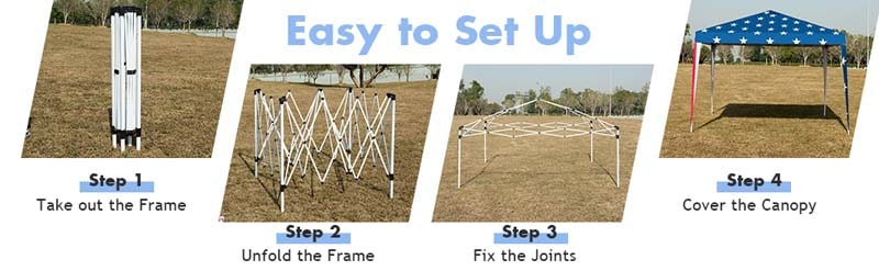 Eletriclife Outdoor 10 x 10 Feet Pop-up Canopy Tent Gazebo Canopy