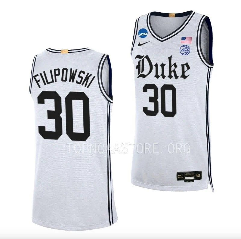 Men's #30 Kyle Filipowski Duke Blue Devils College Basketball Jersey