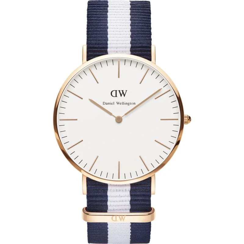 Daniel Wellington Glasgow 40mm White Dial Men's Rose Gold Watch - DW00100004