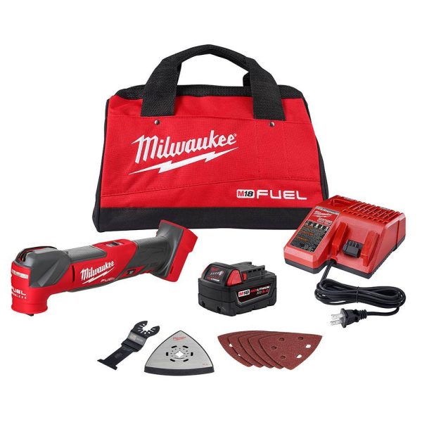 2836-21 M18 FUEL 18V Lithium-Ion Cordless Brushless Oscillating Multi-Tool Kit with one 5.0 Ah Battery, Charger and Tool Bag