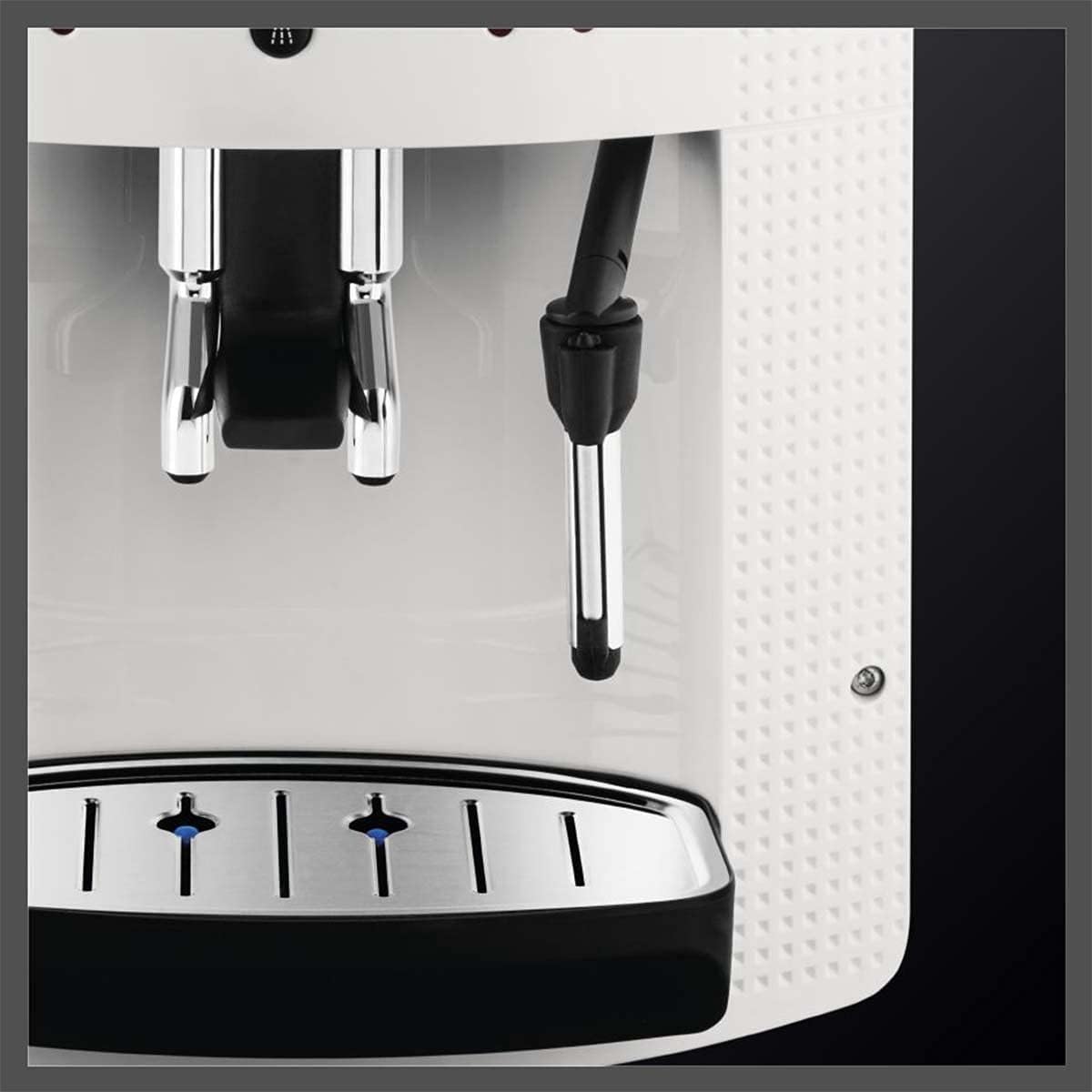 Krups Arabica Picto Kaffeevollautomat, Milchschaumdüse, 2-Tassen-Funktion, Drehregler, Einfache Reinigung, Kaffeemaschine, Schwarz, EA810870