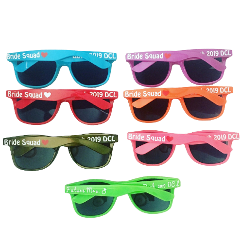 Personalized Sunglasses Bulk |  Bachelorette Sunglasses |  15042 (Fonts in Picture Gallery)
