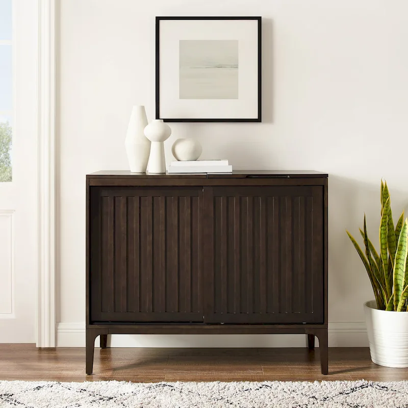 Crosley Asher Media Console for Record Storage