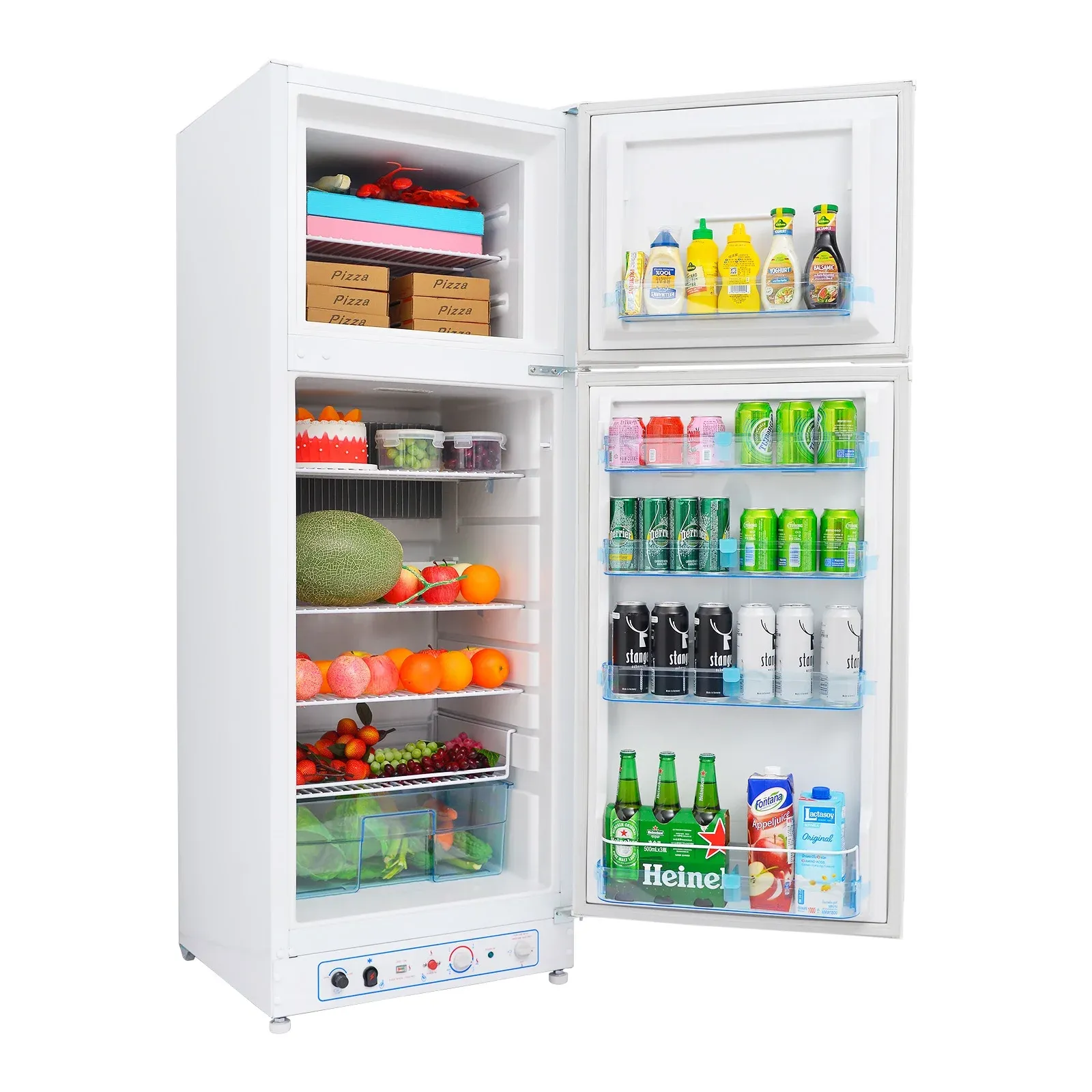 2026 Nuevo refrigerador de propano de 9.4 pies cúbicos 64 pulgadas de alto con congelador para camper y motorhome