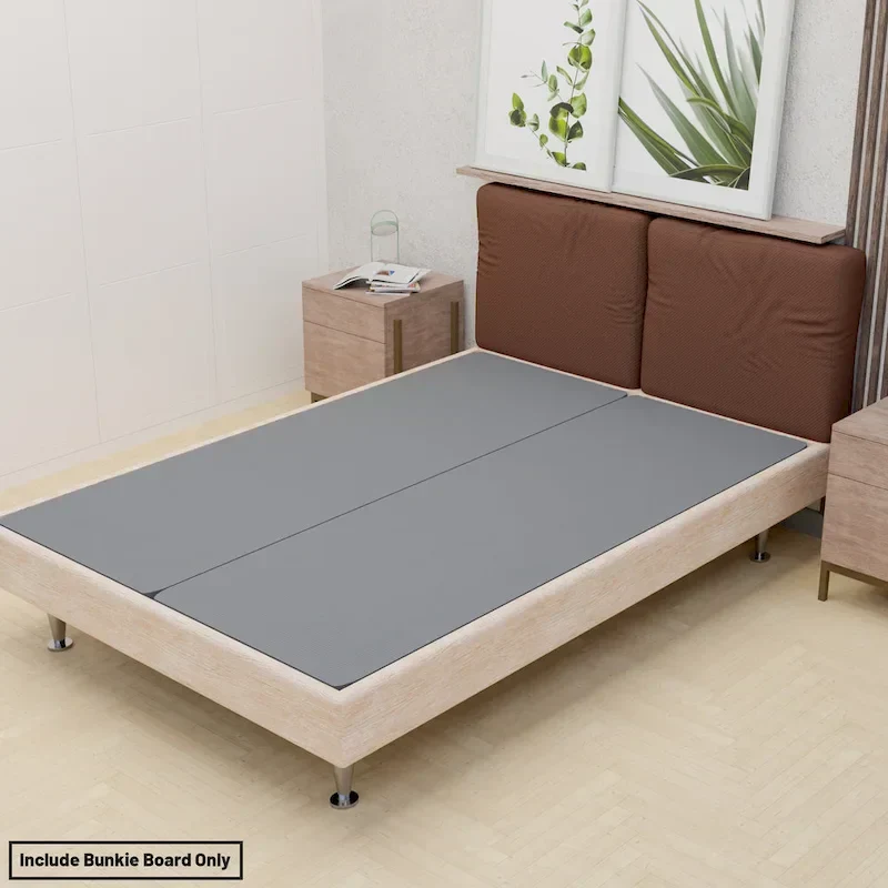 ONETAN 1.5-Inch Split Bunkie Board for Mattress Support - Fully Assembled, Enhanced Comfort, Gray