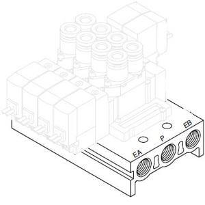SMC SS5Y5-41-06-C8F-Q, SS5Y5, 5000 Series, Bar Stock Manifold, Individual Wiring