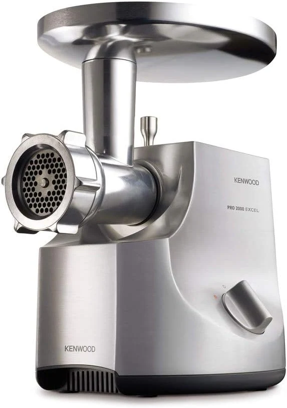 Kenwood Pro Food Mincer Electric Meat Mincer, 3 Discs Stainless Steel, 2 Speed, MG700, Power 2000W, Silver