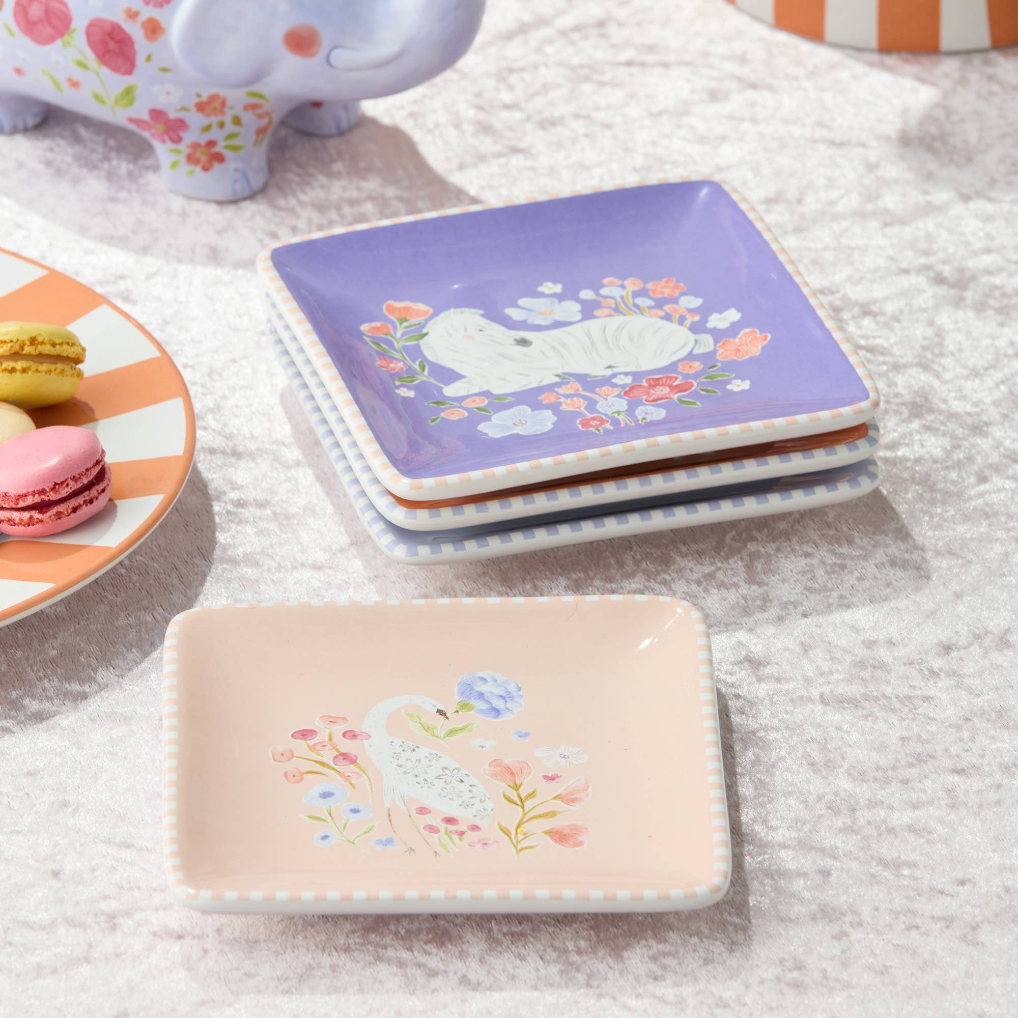 Zebra Menagerie Canape Plates, 6