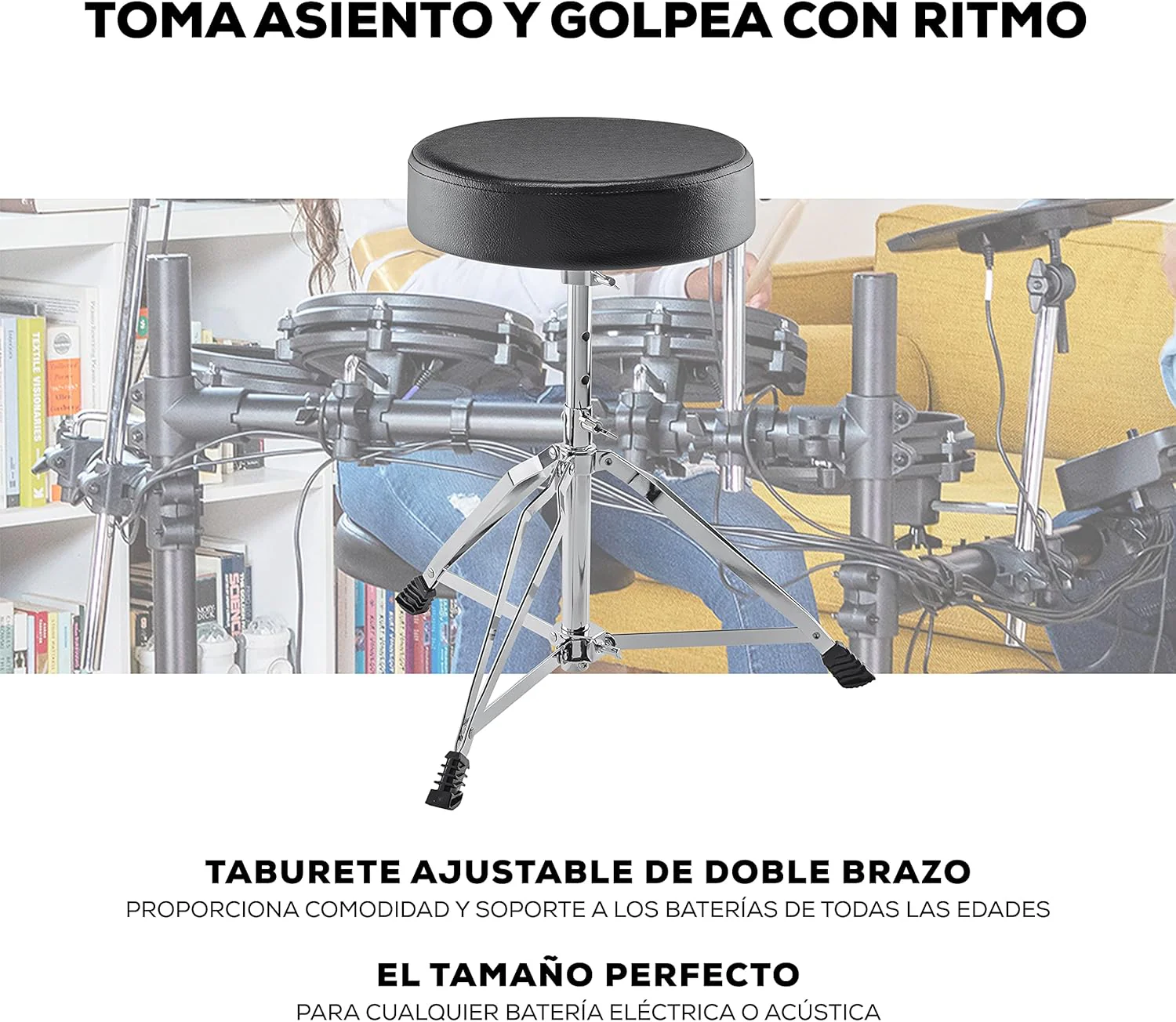 Alesis Nitro Max Kit Batería Electrónica con Parches Silenciosos de Malla, Caja de Doble Zona de 10