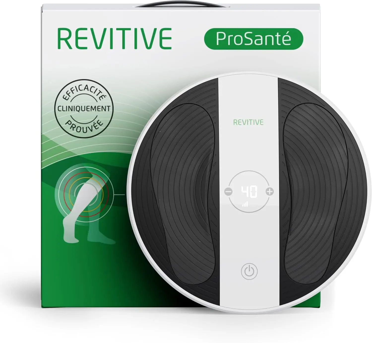 Revitive ProSanté, Estimulador circulatorio contra el dolor de piernas, negro