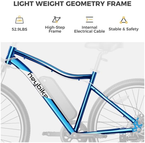Heybike Race Max Electric Bike for Adults with 750W Peak Motor, 28mph Max Speed, 600WH Removable Battery Ebike, 27.5 Electric Mountain Bike with 7-Speed and Front Suspension