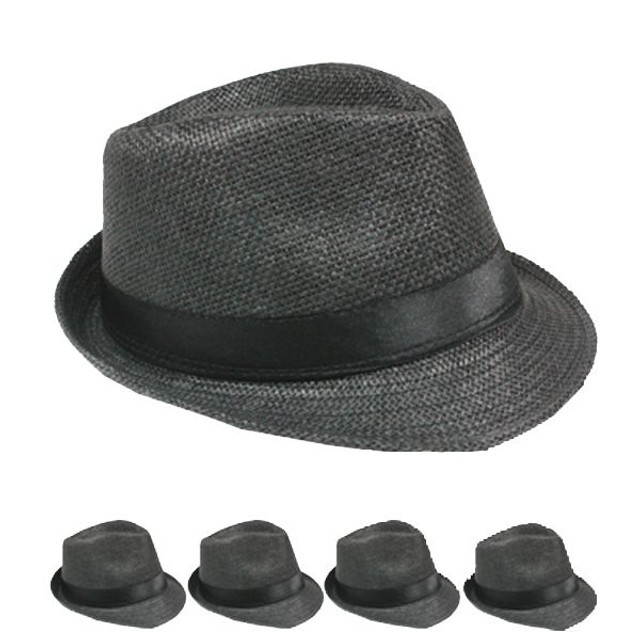 Mens Long Brim Hats | Black Brim Fedoras | Trilby Hat | 13101D