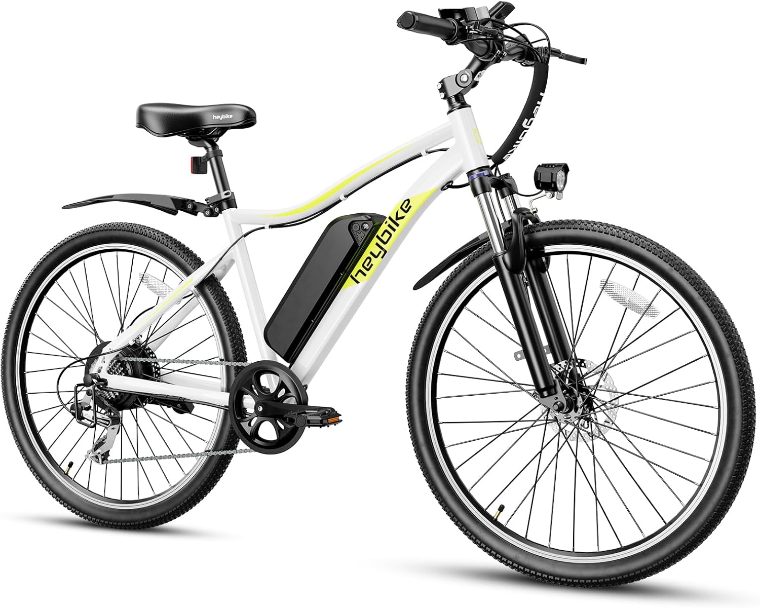 Heybike Race Max Electric Bike for Adults with 750W Peak Motor, 28mph Max Speed, 600WH Removable Battery Ebike, 27.5 Electric Mountain Bike with 7-Speed and Front Suspension