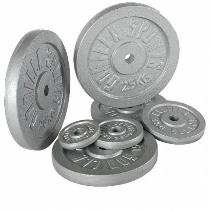 2025 Set de mancuernas de fundición 30 kg plateado