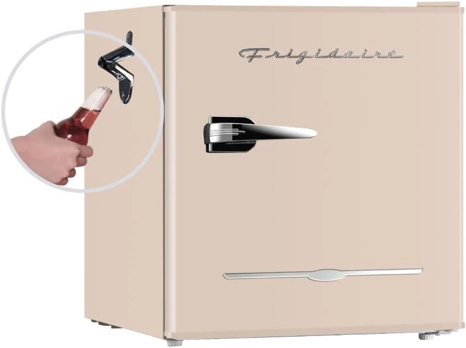 Frigidaire EFR176 Retro Compact Fridge with Chiller Mini Refrigerator with Built-in Bottle Opener for Office, Bedroom, Dorm Room or Cabin, 1.6 cu ft 16