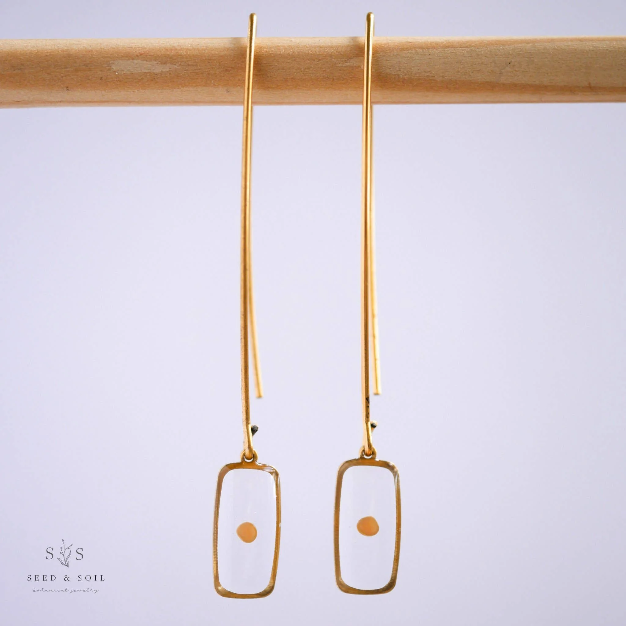 Tiny Rectangle Threaders SEED & SOIL BOTANICAL JEWELRY