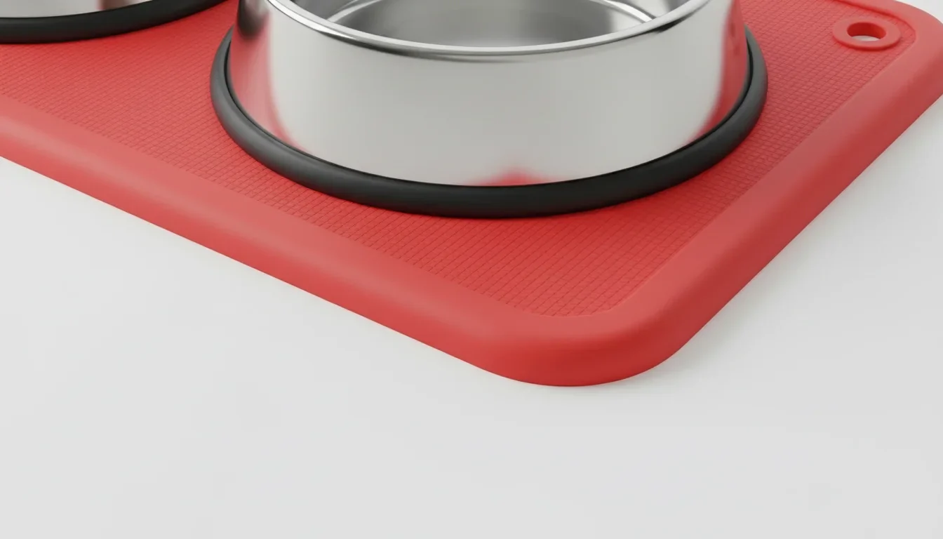 Portable Pet Feeding Mat, Foldable Waterproof Food Pad for Dogs & Cats