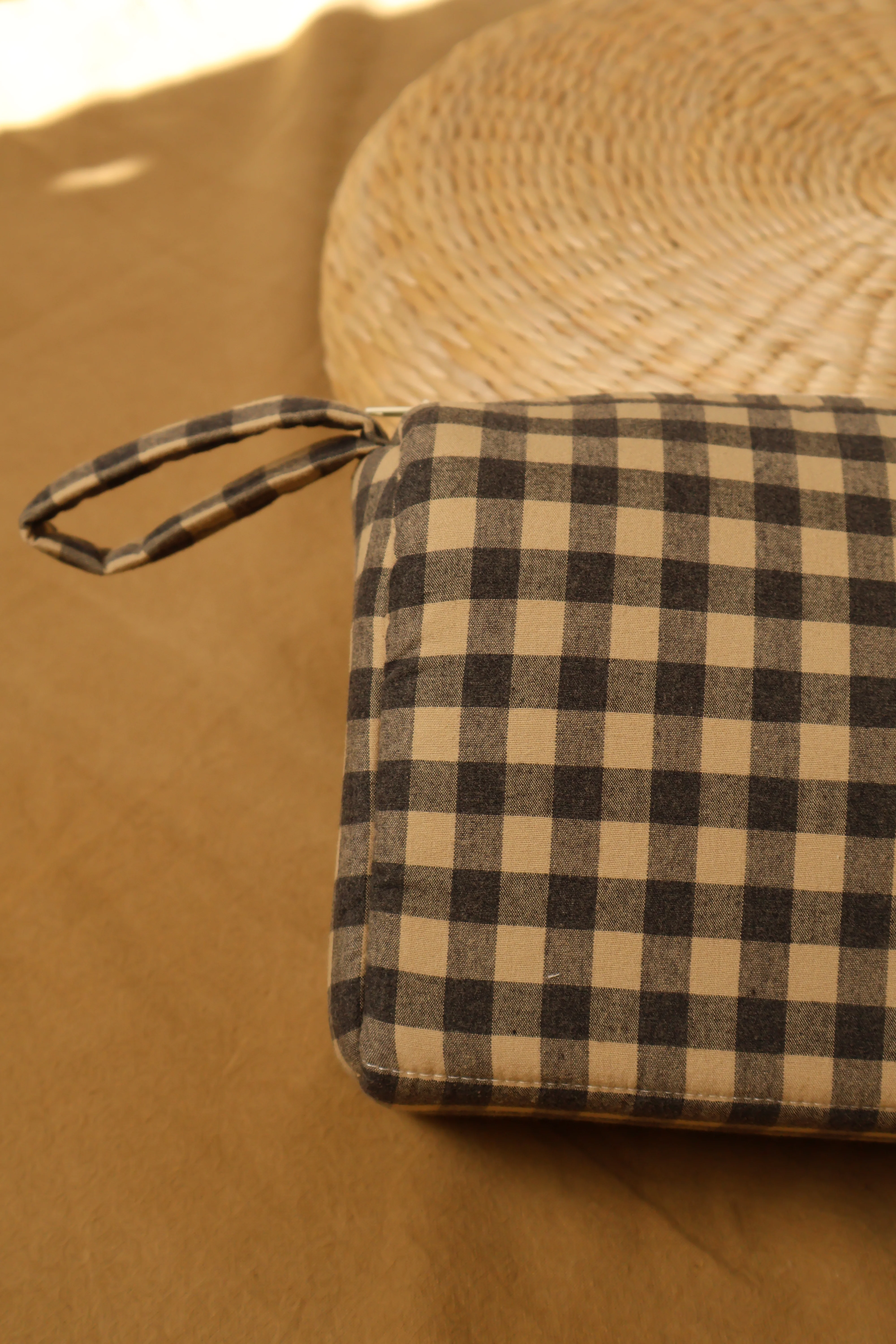 Neceser Cuadrado Vichy Caf�� con leche