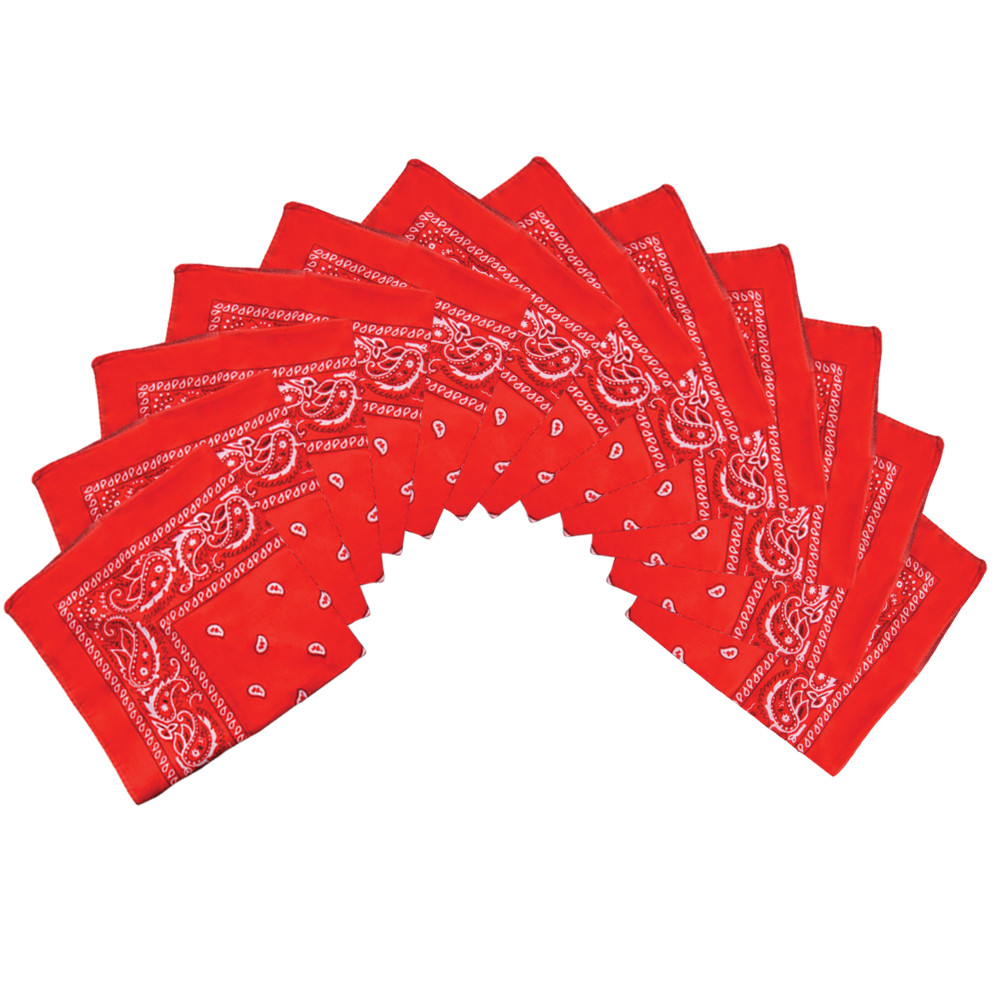 Bulk Red Bandannas | Wholesale Red Bandannas | 22
