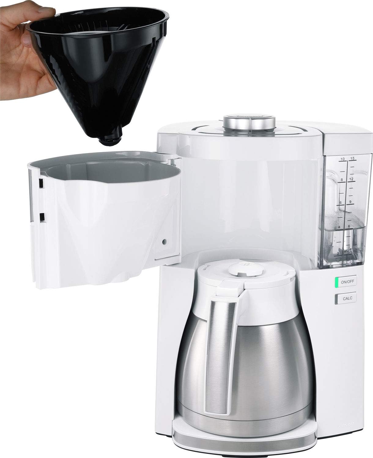 Melitta Look Perfection - Filterkaffeemaschine - mit Thermokanne - Tropfstopp - 10 Tassen - Schwarz (1025-16)