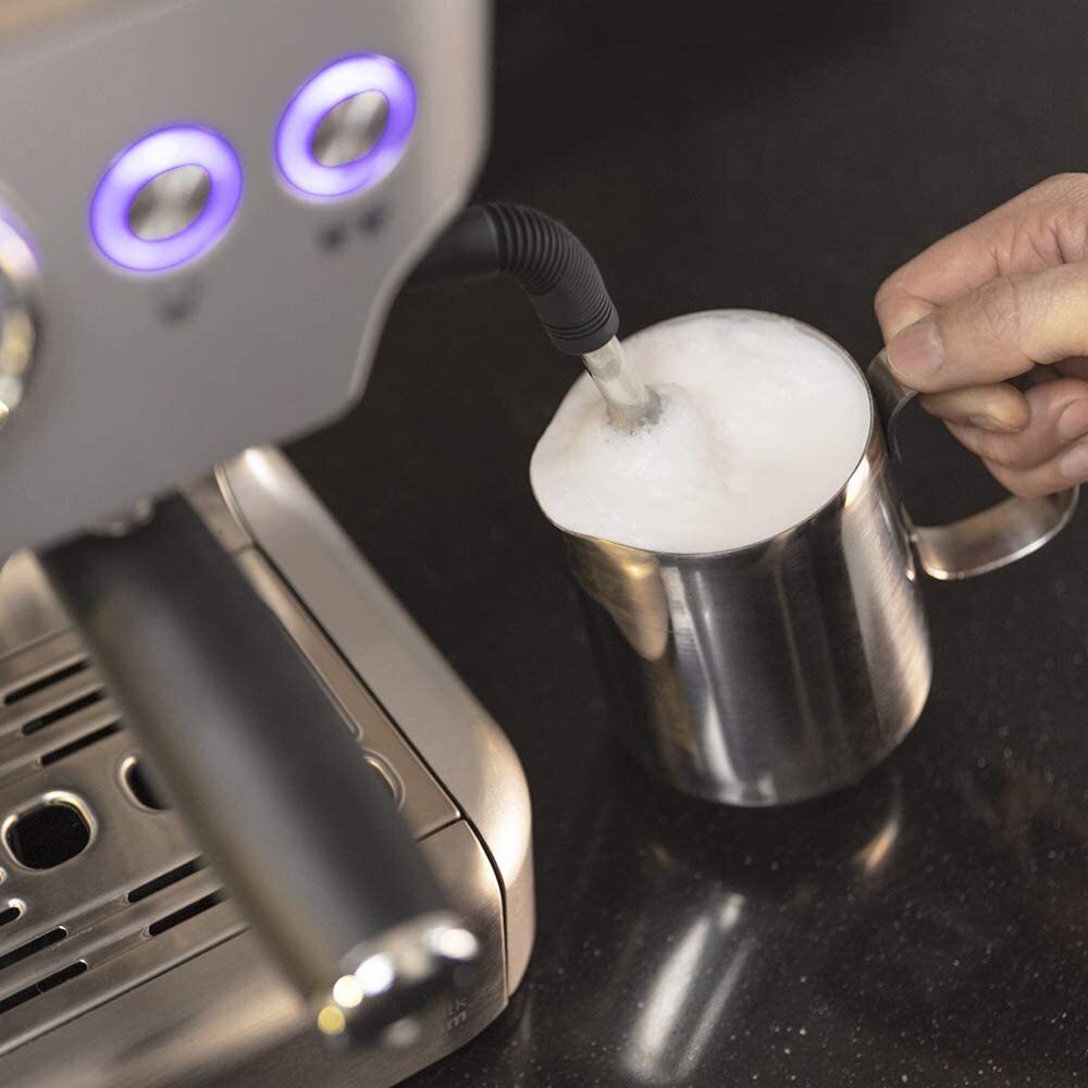 Barista Espresso Machine 2900W, 20-Bar Pressure, Dual Thermoblock, 2.7L Tank, Stainless Steel, Integrated Grinder & Steamer