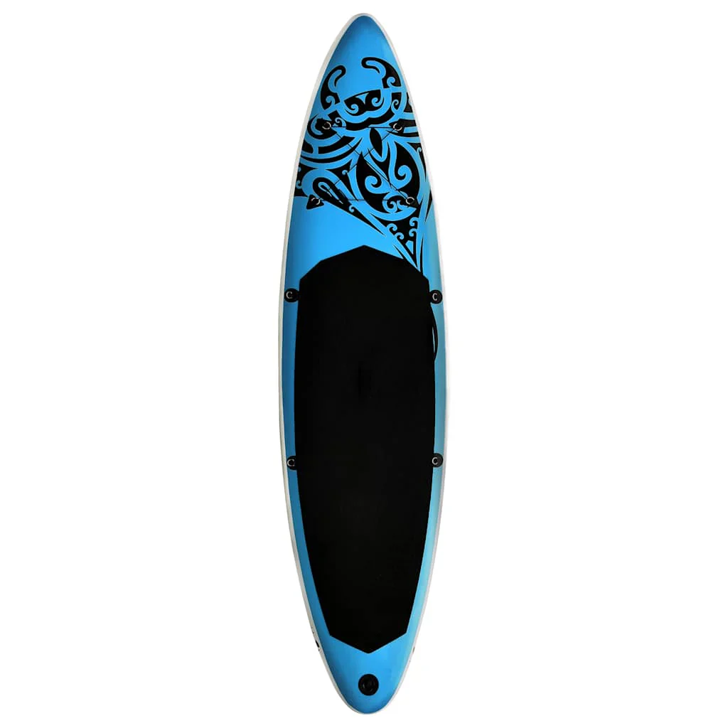 Juego de tabla de paddle surf inflable azul 366x76x15 cm v8005