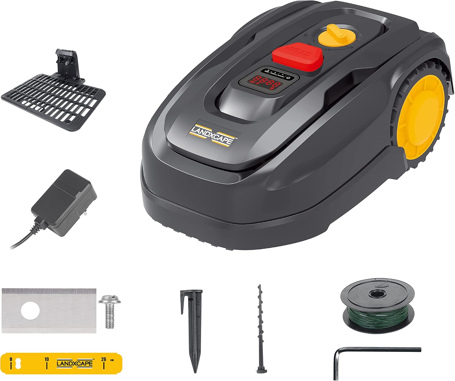 LANDXCAPE 18V (20V MAX) 400 m2 robotgräsklippare LX796, Mulchingsystem, Säkerhetssensor, Ultralätt