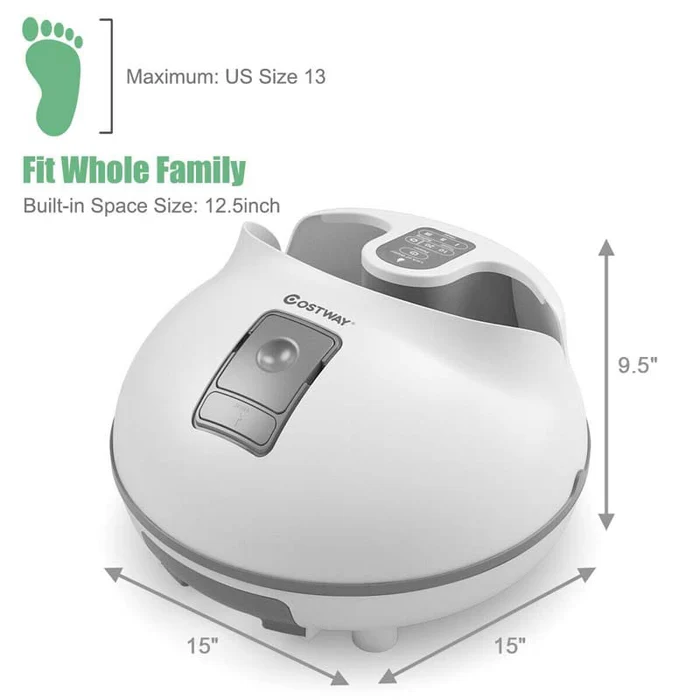 Eletriclife Steam Foot Spa Bath Massager Foot Sauna Care with Heating Timer Rollers