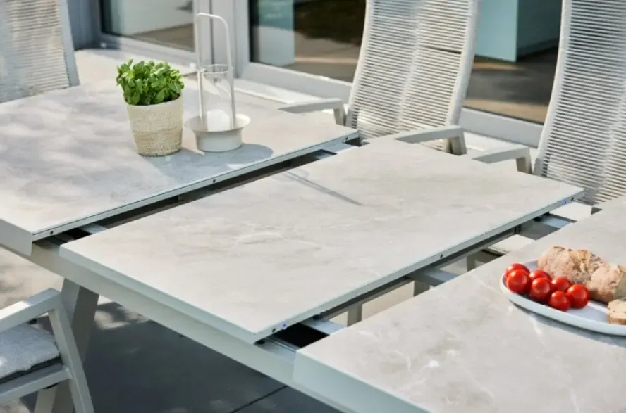 Interliving Ausziehtisch IL 7011 Stone Beton ca. 200(260)x100x77 cm