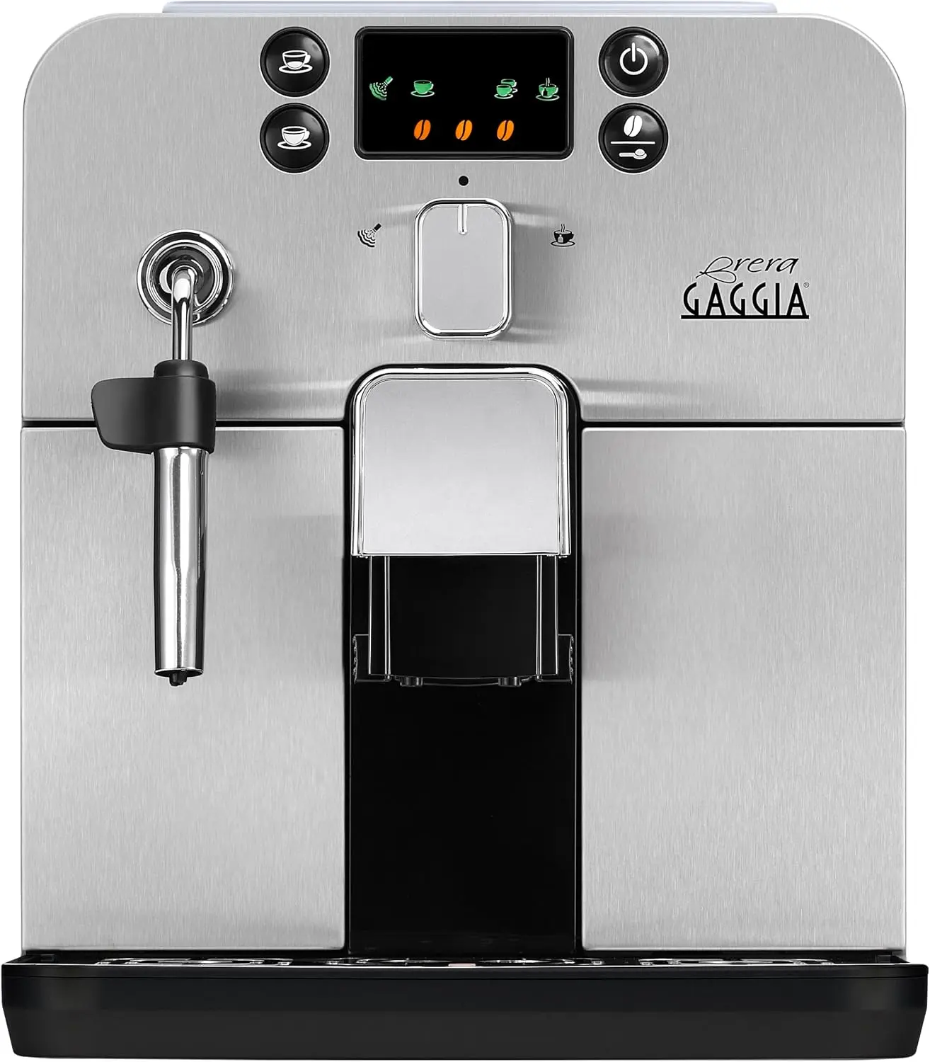 Cafetera Gaggia RI9305/11 Brera, Automática, para Espresso y Capuchino, Café en Grano o Molido, 1400 W, Plata/Negro, 100% Made in Italy