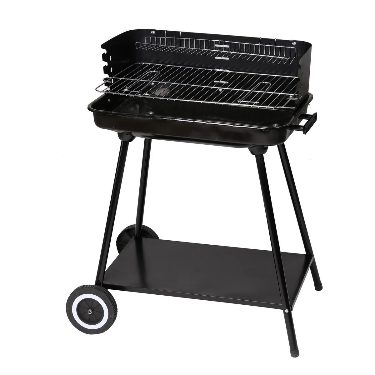 Barbacoa De Carbón Lolahome Con Parrilla De Acero, 57x38x80 Cm, Negra