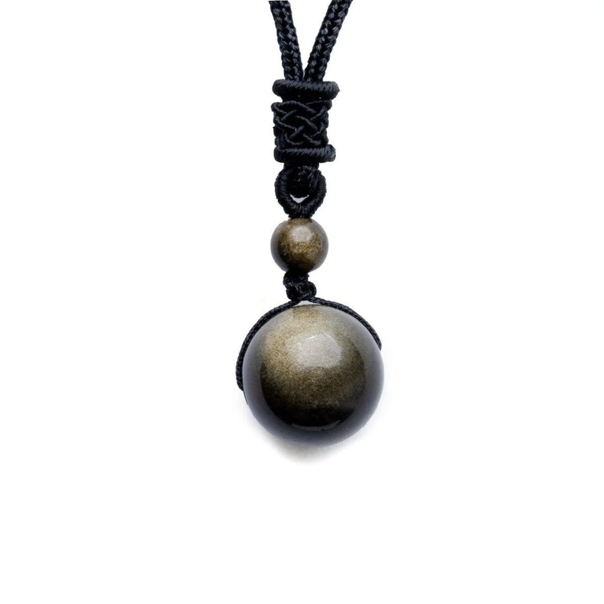 Obsidiaan Edelsteen Ketting - Goud/Zilver - Verstelbaar - Doorgronding