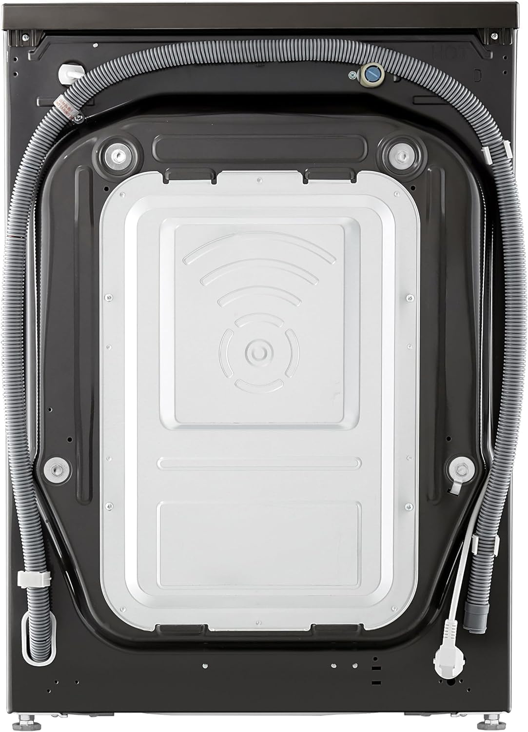 LG V7WD107H2E, Klasse E, Frontlader-Waschtrockner 10,5 - 7 kg, 1400 U/min, AI Direct Drive, Wi-Fi, Tiefenreinigung mit Dampf, TurboWash, Größere Kapazität, 62 x 60 x 85 cm ꟷ Weiß