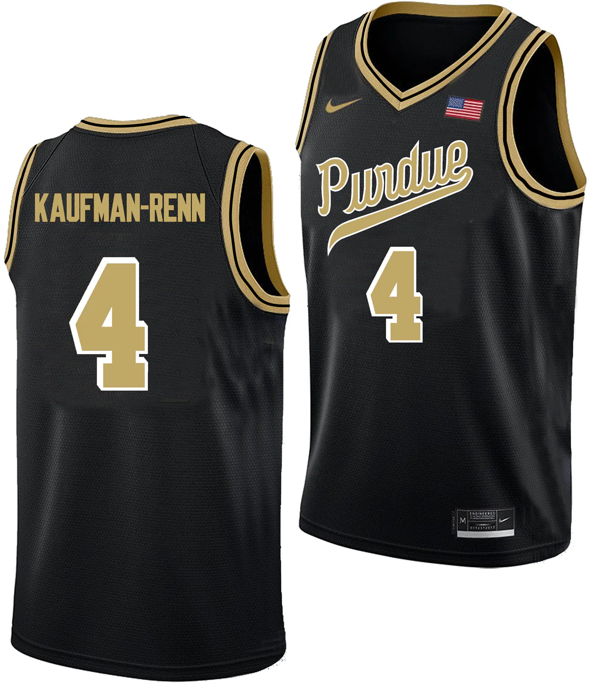 Men's #4 Trey Kaufman-Renn Purdue Boilermakers College Basketball Jersey