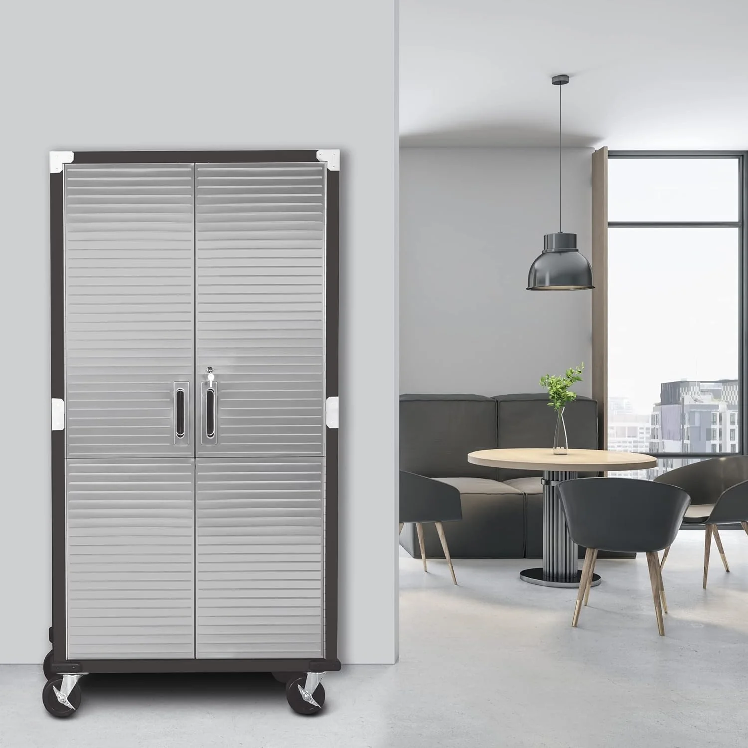 Seville Classics UltraHD Steel Storage Cabinet, 36