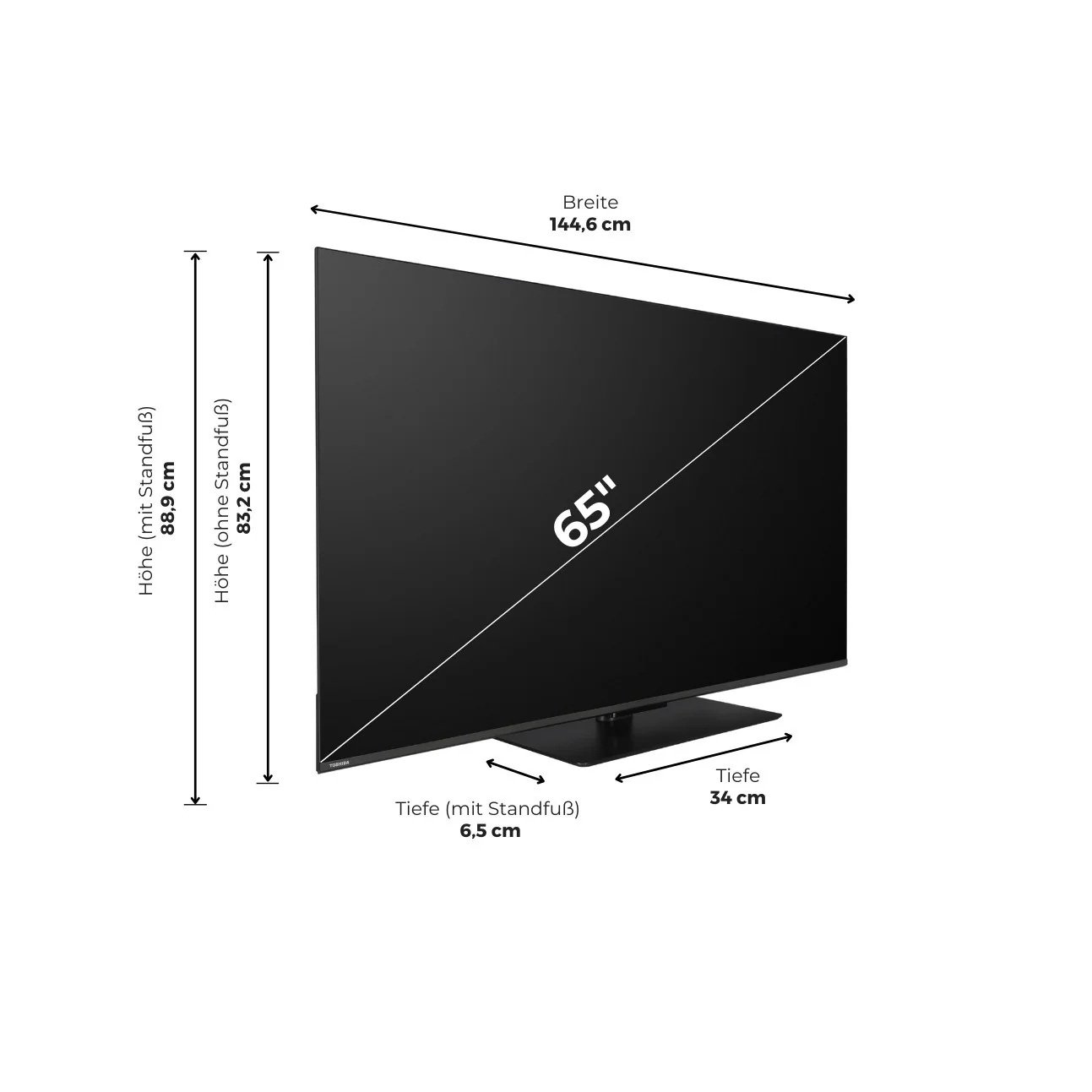 Toshiba TV 65 Zoll, 4K UHD, 65UV6F63DA
