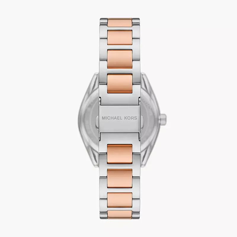 Michael Kors Janelle Silver Dial Two Tone Steel Strap Women's Watch MK7383