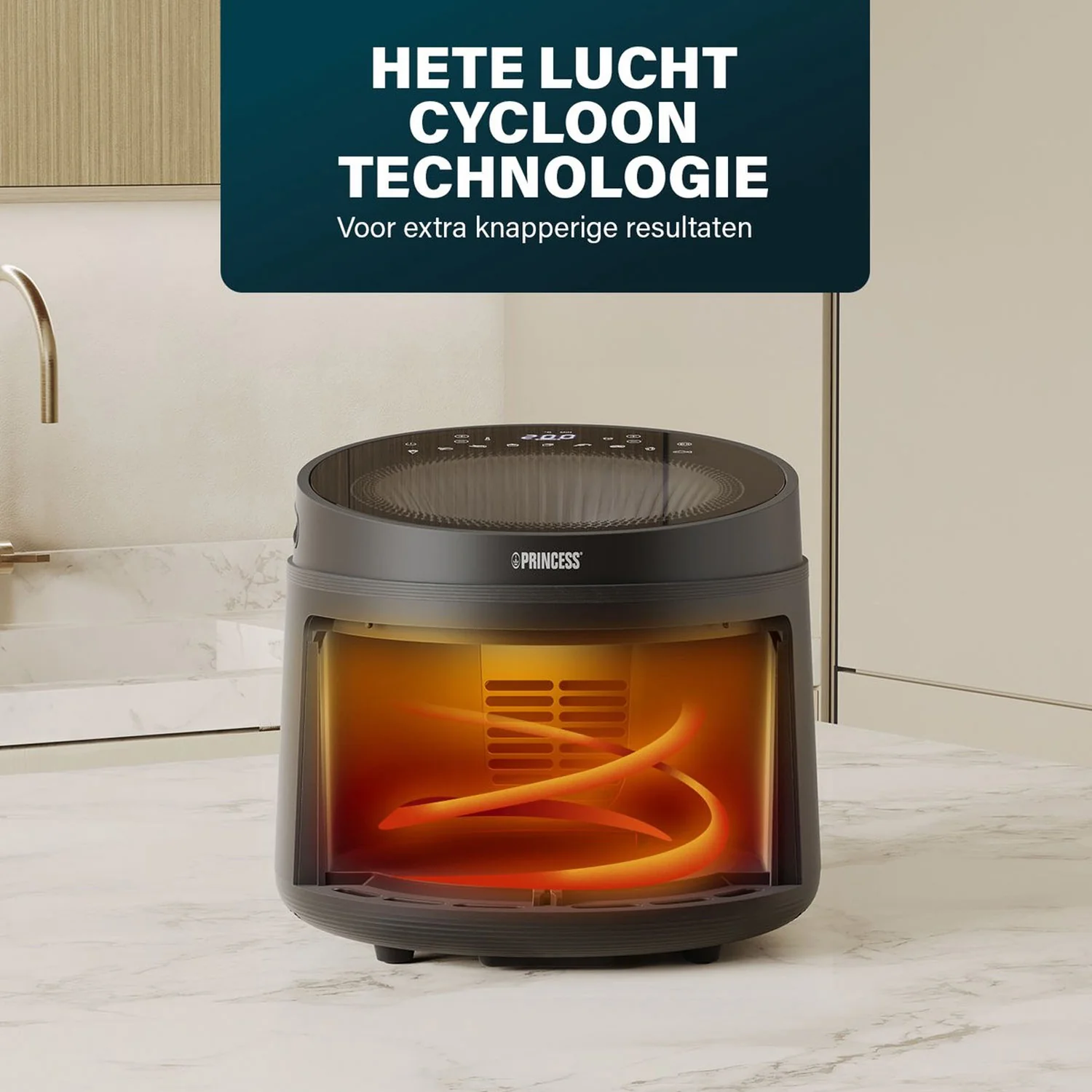 Friggitrice Ad Aria Ciclonica Con Termostato E Timer 5lt 1500w