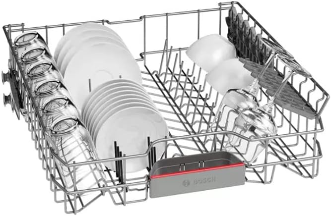 Bosch SMV4ETX08E, Serie 4, Smarter Geschirrspüler Vollintegriert 60 cm, Besteckkorb, Spülmaschine mit Programmassistent, besonders Leise, Rackmatic, Automatische Türöffnung, InfoLight, AquaStop