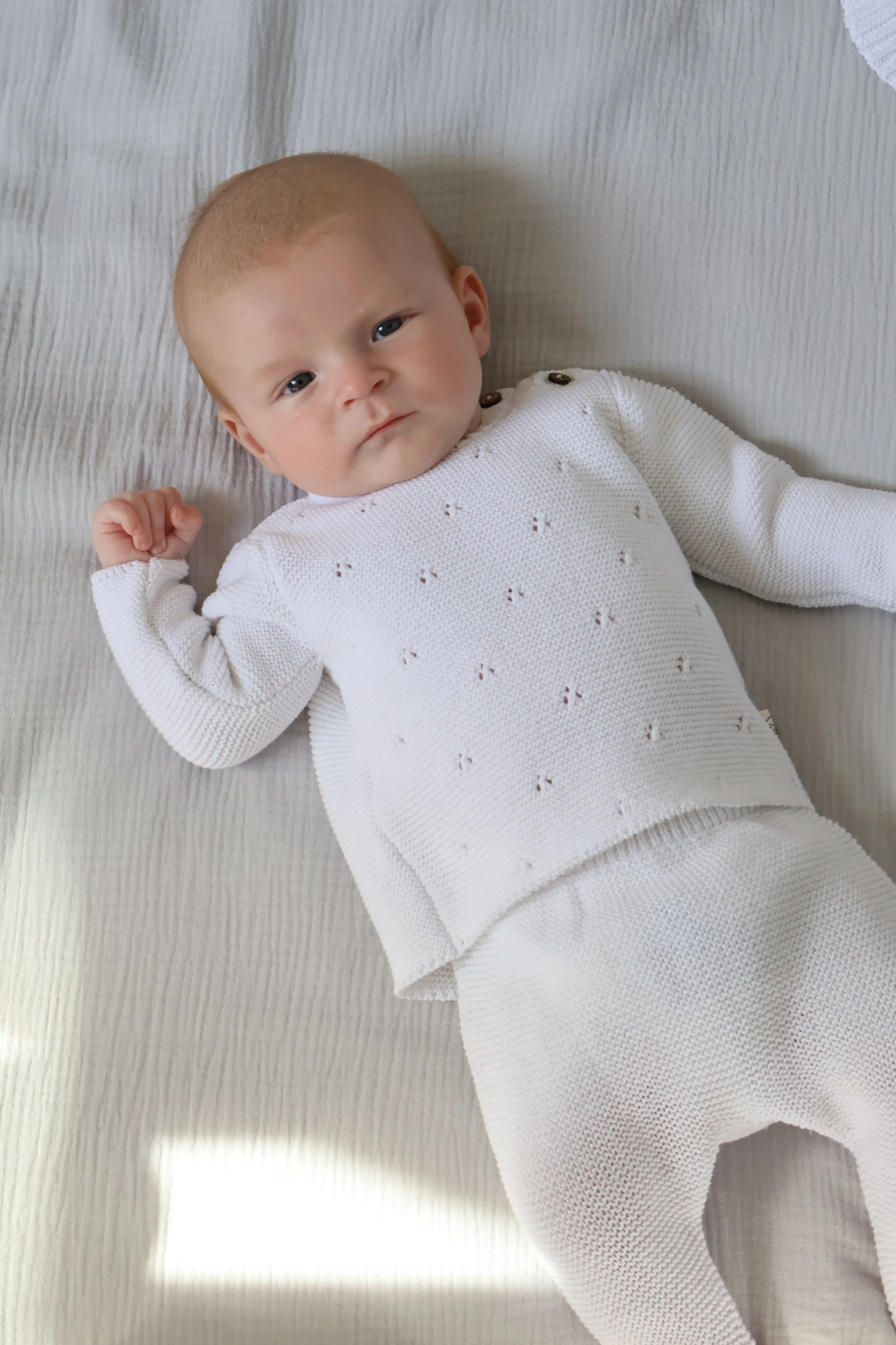 Conjunto Punto Tricot Blanco