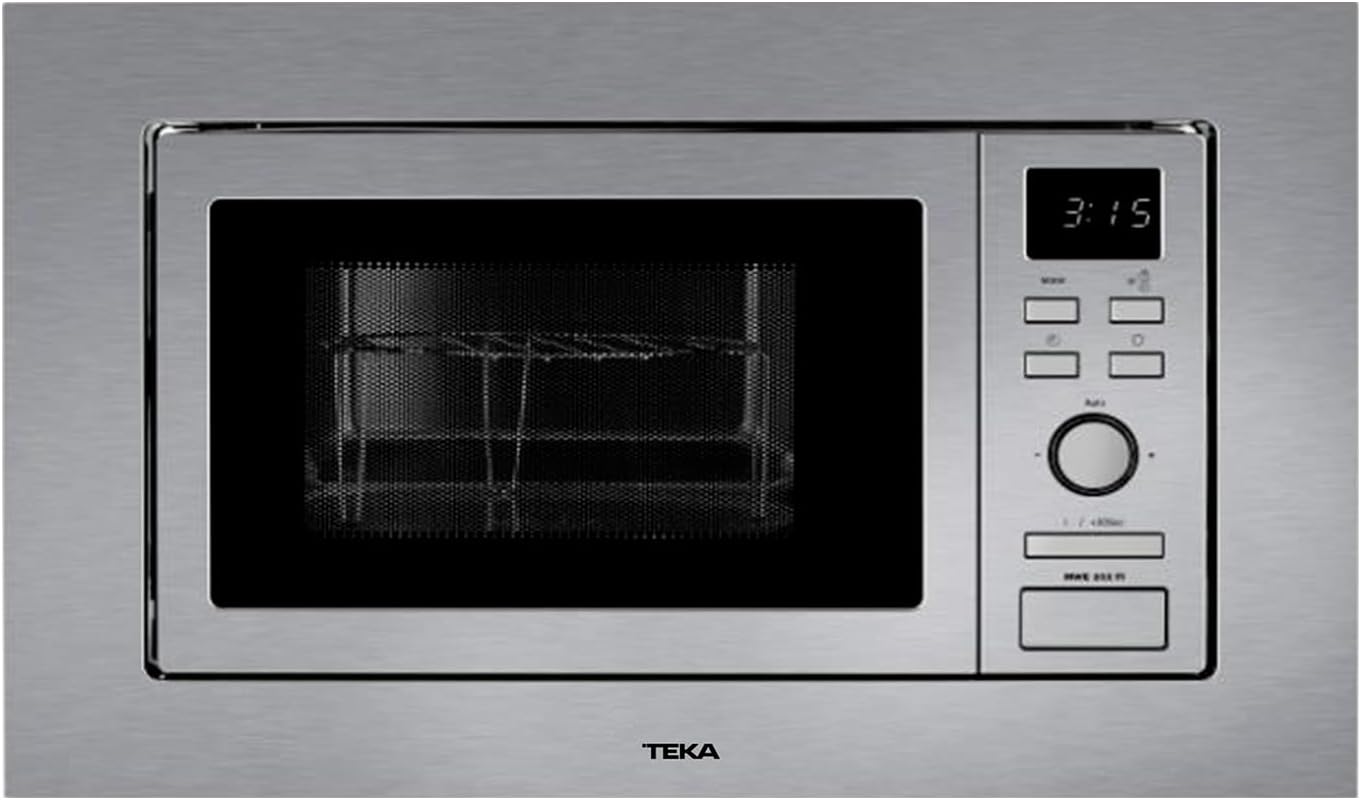 TEKA Microondas Integrable con Grill, Capacidad 20 L, 5 Niveles de Potencia, 800 W, Interior de Acero Inoxidable, Negro, Modelo MWE 202 FI