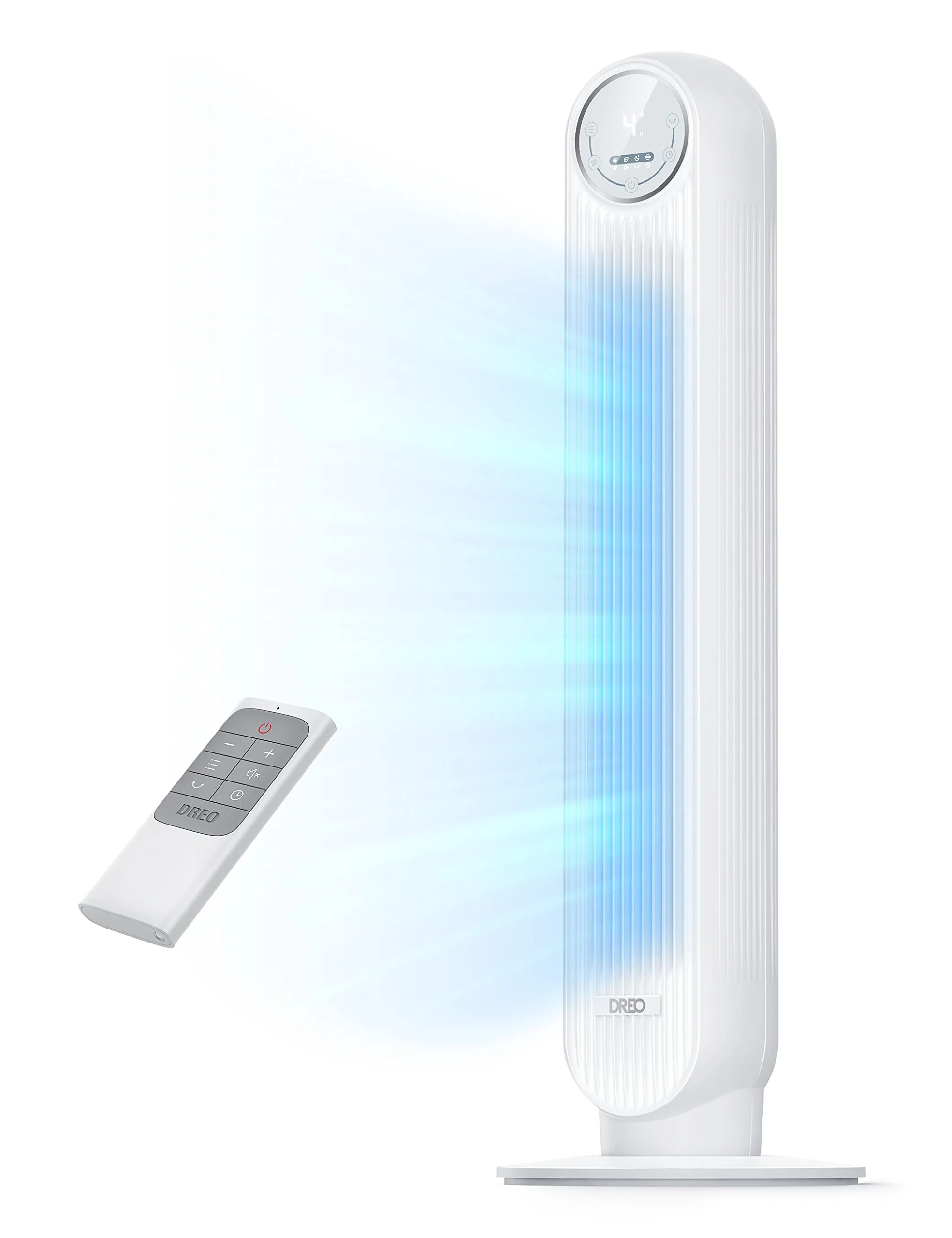 DREO DR-HTF007 Turmventilator 92 cm – 8 Stufen, 4 Modi, 20 dB, TurboWind DC-Motor, Schwarz