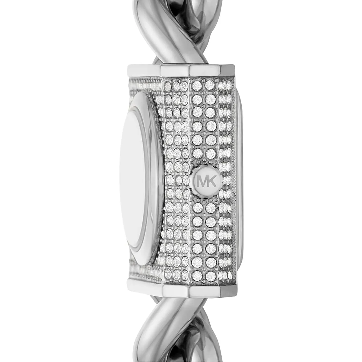 Michael Kors Mini Lock Pavé Silver-Tone Chain Women's Watch - MK4718
