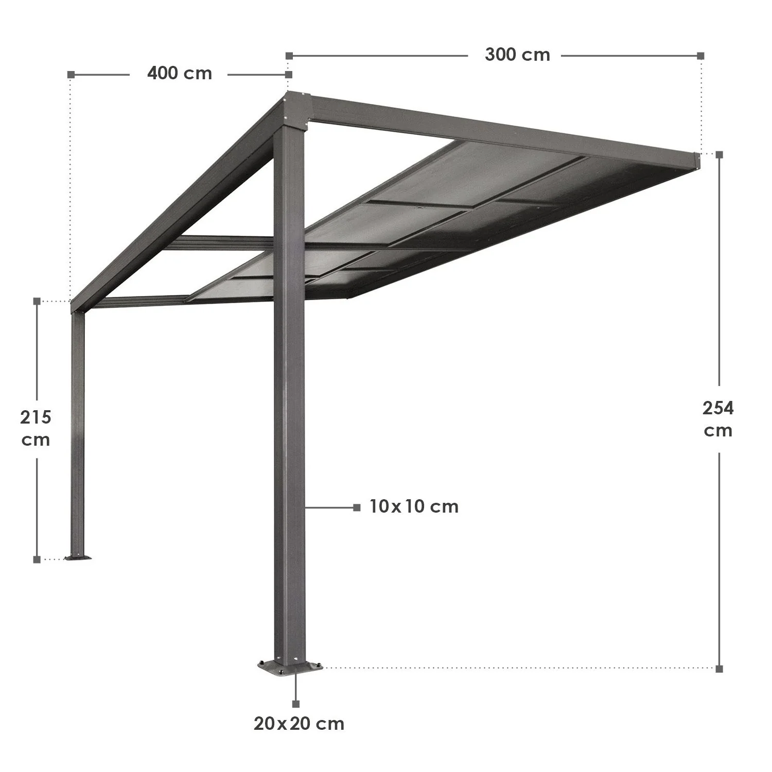 2025 Toldo para terraza Jakarta con paneles de policarbonato